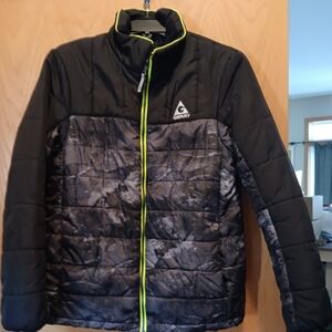 Boys Size 14/16, Gerry Weber Black and Patterned Puffer Jacket